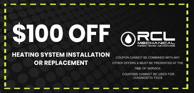 Discount on heating system installation or replacement