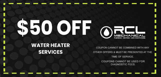 Discount on water heater services